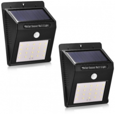 Set 2 Lampi Solare cu 20 LED, senzor de miscare si senzor de lumina